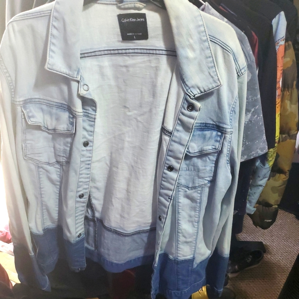 CALVIN KLEIN JEANS TWO-TONE JEAN JACKET